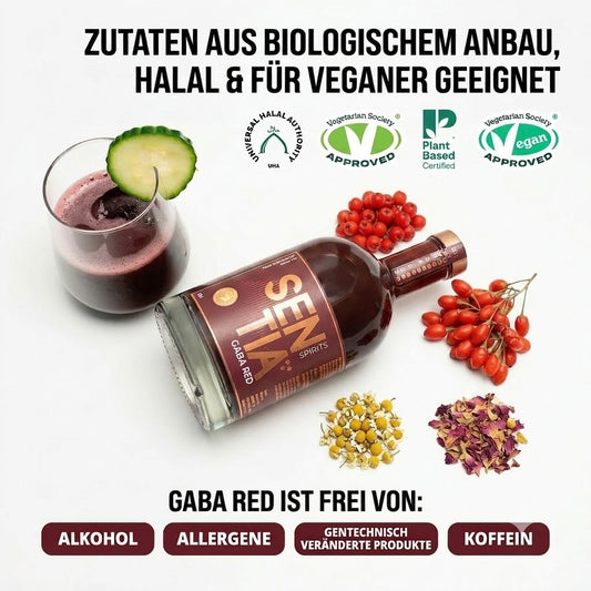 SENTIA GABA RED– alkoholfreier Botanical Drink (0,0 %) – 500 ml