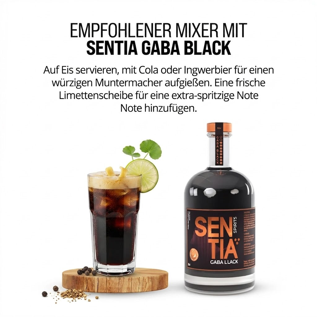 SENTIA GABA BLACK – alkoholfreier Botanical Drink (0,0 %) – 500 ml