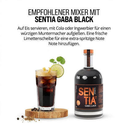 SENTIA GABA BLACK – alkoholfreier Botanical Drink (0,0 %) – 500 ml