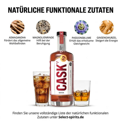 SENTIA CASK (700 ml) – alkoholfreier Botanical (0,0 % Alkohol) Whisky‑Alternative mit Eiche & Vanille