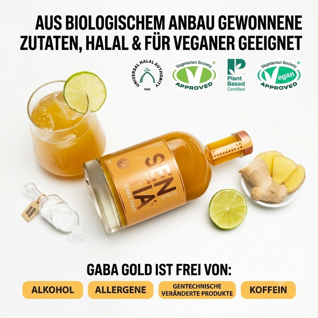 SENTIA GABA GOLD – alkoholfreier Botanical Drink (0,0 %) – 500 ml