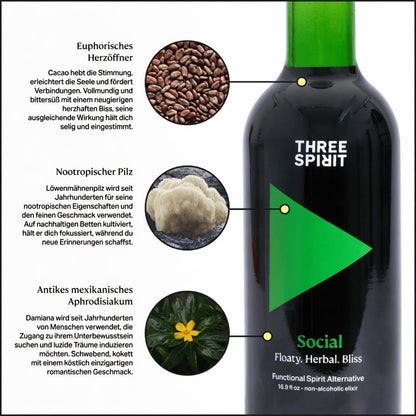 THREE SPIRIT® SOCIAL ELIXIR –Alkoholfreier Premium-Spirit   (500 ml)