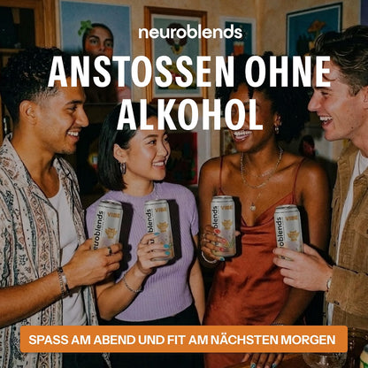 Neuroblends VIBE – 24 Dosen (24 × 330 ml) – Alkoholfreier Mood Drink ohne Zucker