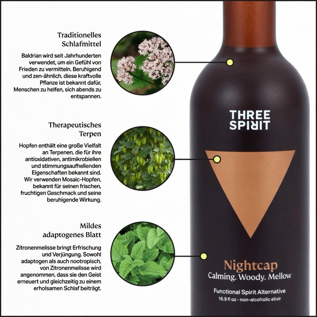 THREE SPIRIT® NIGHTCAP – Alkoholfreier Premium-Spirit   (500 ml)