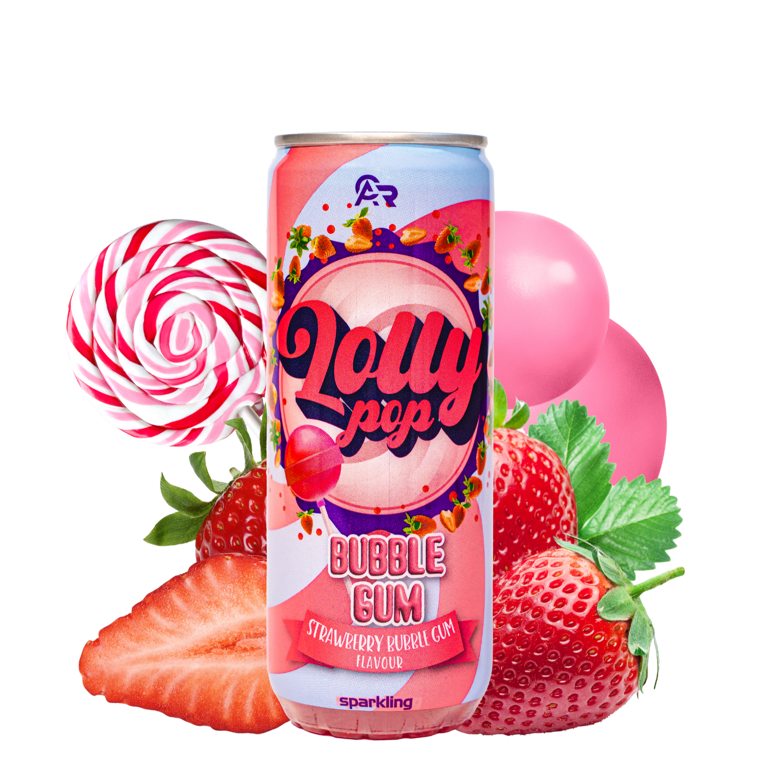 Lolly-Pop Bubble Gum Tray 12x330ml