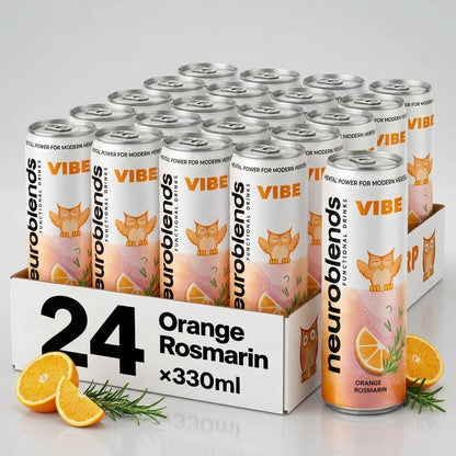 Neuroblends VIBE – 24 Dosen (24 × 330 ml) – Alkoholfreier Mood Drink ohne Zucker