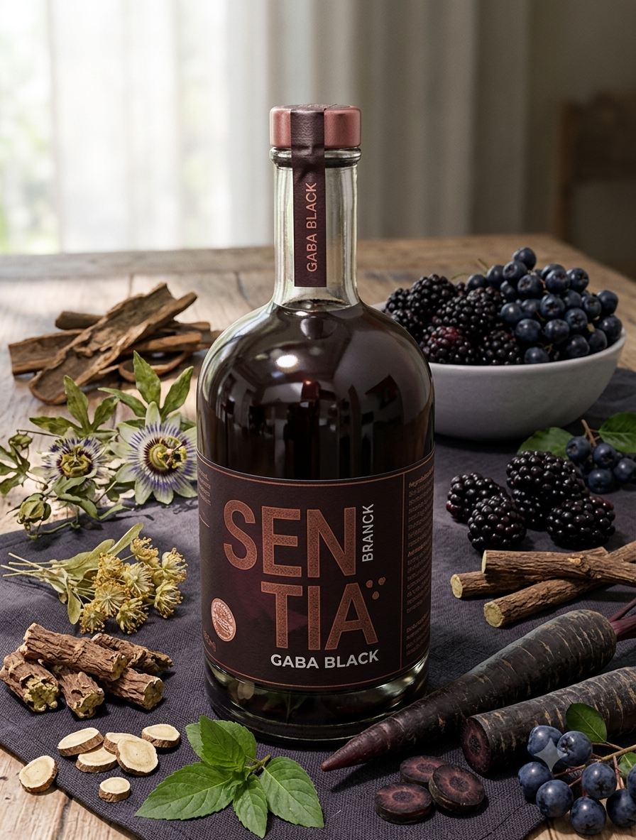 SENTIA GABA BLACK – alkoholfreier Botanical Drink (0,0 %) – 500 ml