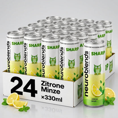 Neuroblends SHARP – 24 Dosen (24 x 330 ml) – Fokus & Konzentration ohne Zucker