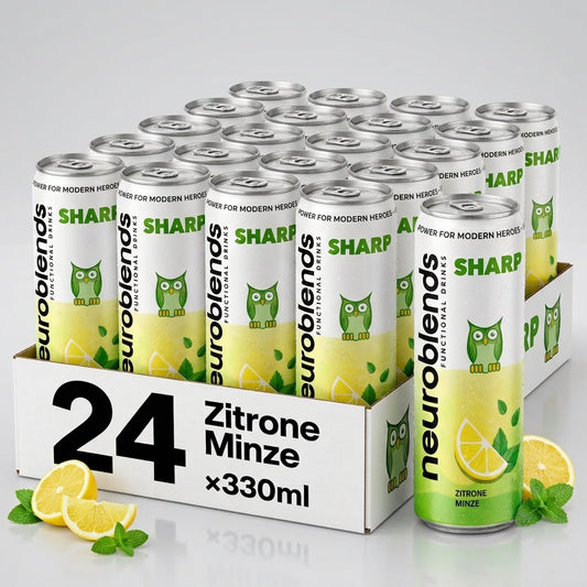 Neuroblends SHARP – 24 Dosen (24 x 330 ml) – Fokus & Konzentration ohne Zucker