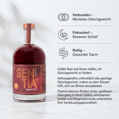 SENTIA GABA RED– alkoholfreier Botanical Drink (0,0 %) – 500 ml