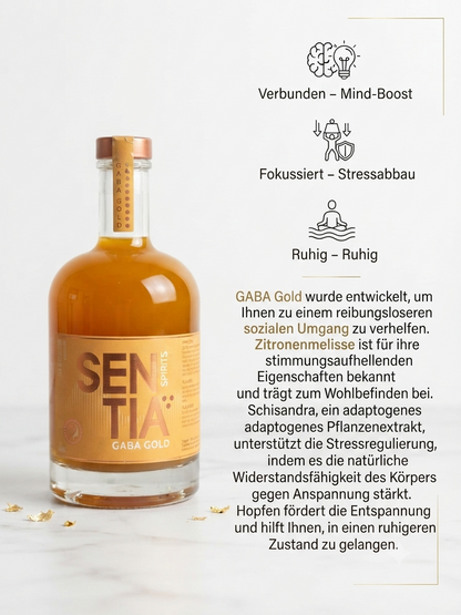 SENTIA GABA GOLD – alkoholfreier Botanical Drink (0,0 %) – 500 ml